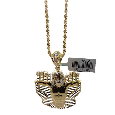 Rope Chain 2.5MM 10K With Maceo en OR 10K MNG-033 - WORLDSTARBLING