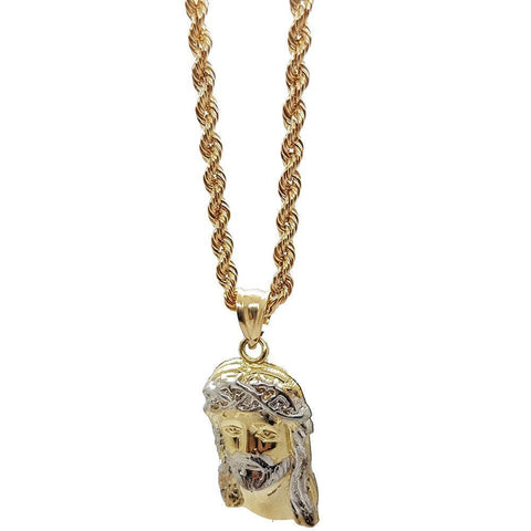 Rope Chain 2.5MM 10K With Bishop en OR 10K MNG-032 - WORLDSTARBLING