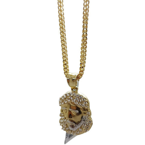 Chaine Franco 10K 2.2MM With Medallion De Jesus 10K - WORLDSTARBLING