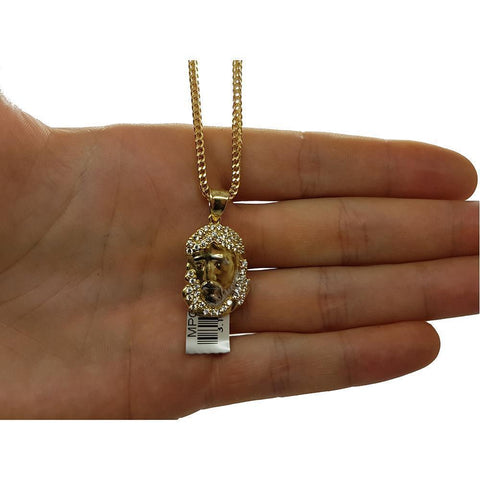 Chaine Franco 10K 2.2MM With Medallion De Jesus 10K - WORLDSTARBLING