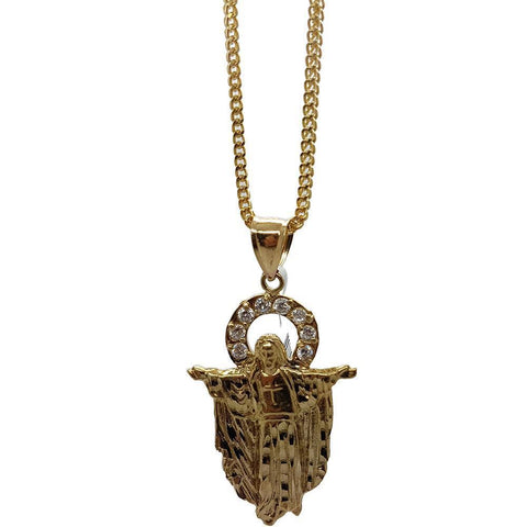 Chaine Franco 10K With Medallion Jesus 10K - WORLDSTARBLING