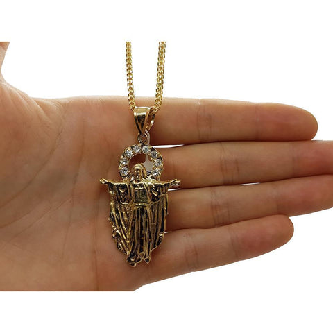 Chaine Franco 10K With Medallion Jesus 10K - WORLDSTARBLING
