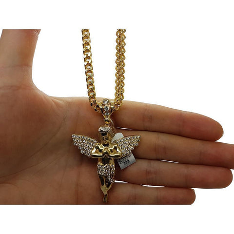 Franco 5MM en OR With Pendentif Angle 10K MNG-044 - WORLDSTARBLING