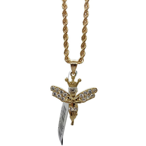 Rope Chain 2.5MM 10K With Pendentif Angle 10K MNG-107 - WORLDSTARBLING