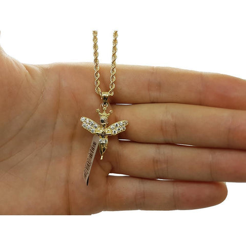 Rope Chain 2.5MM 10K With Pendentif Angle 10K MNG-107 - WORLDSTARBLING