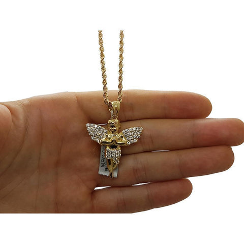 Rope Chain 10K With Pendentif Angle 10K - WORLDSTARBLING