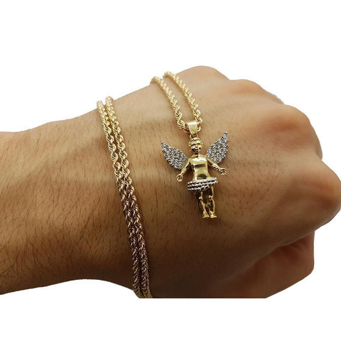 Rope Chain 2.5MM 10K With Pendentif Angle 10K MNG-110 - WORLDSTARBLING