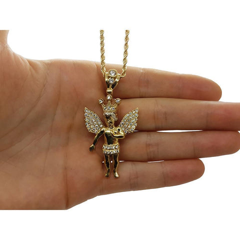 Rope Chain 2.5MM 10K With Pendentif Angle 10K MNG-108 - WORLDSTARBLING