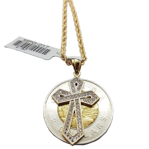 Rope Chain 2.5MM 10K With Cross OR 10K MNG-128 - WORLDSTARBLING