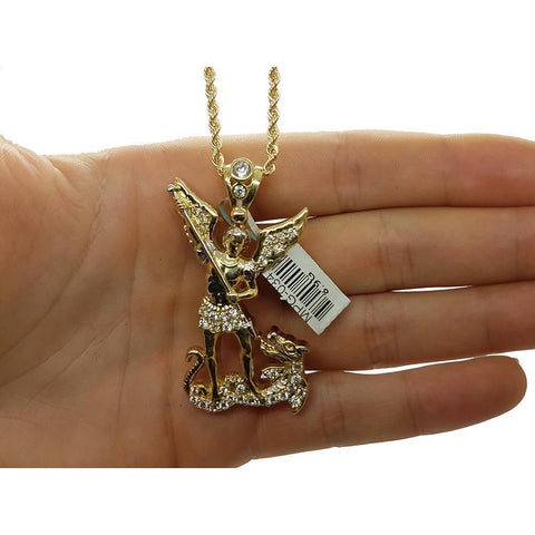 Rope Chain 2.5MM 10K With Pendentif Angle 10K MNG-109 - WORLDSTARBLING
