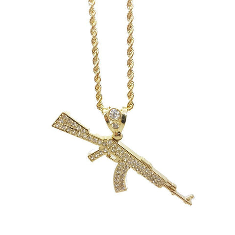 Rope Chain 2.5MM With AK47 NSA-011 - WORLDSTARBLING