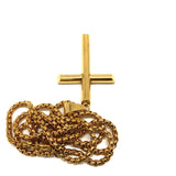 24in 3mm Rolo Chain With Cross Pendant STL_013 - WORLDSTARBLING