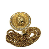 24in 3mm Rolo Chain With Lion Versatchi Pendant STL_036 - WORLDSTARBLING