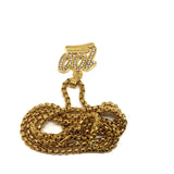 24in 3mm Rolo Chain With Number 100 Pendant STL_017 - WORLDSTARBLING