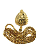 24in 3mm Rolo Chain With Lion Head Pendant STL_035 - WORLDSTARBLING
