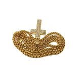 24in 3mm Rolo Chain With Cross Plate Pendant STL_032 - WORLDSTARBLING