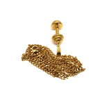 24in 3mm Curb Chain With Weight Pendant STL_027 - WORLDSTARBLING