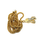24in 3mm Rolo Chain With Praying Hands Pendant STL_007 - WORLDSTARBLING