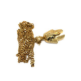 24in 3mm Curb Chain With Pharaoh Pendant S STL_012 - WORLDSTARBLING