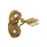 24in 3mm Rolo Chain With Pharaoh Pendant XS STL_015 - WORLDSTARBLING