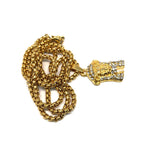24in 3mm Rolo Chain With Jesus Head Pendant S STL_004 - WORLDSTARBLING