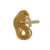 24in 3mm Rolo Chain With Cross Plate Pendant STL_032 - WORLDSTARBLING