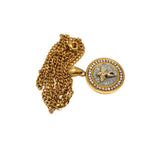 24in 3mm Curb Chain With Angel Round Pendant STL_025 - WORLDSTARBLING