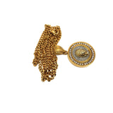24in 3mm Curb Chain With Lion Round Pendant STL_019 - WORLDSTARBLING