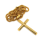 24in 3mm Rolo Chain With Cross Pendant STL_013 - WORLDSTARBLING