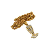 24in 3mm Curb Chain With Pharaoh Pendant STL_021 - WORLDSTARBLING