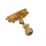 24in 3mm Curb Chain With Money Bag Pendant STL_011 - WORLDSTARBLING
