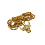 24in 3mm Rolo Chain With Small Bull Pendant STL_037 - WORLDSTARBLING