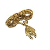 24in 3mm Rolo Chain With Pharaoh Pendant XS STL_015 - WORLDSTARBLING