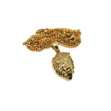 24in 3mm Curb Chain With Lion Head Pendant STL_024 - WORLDSTARBLING