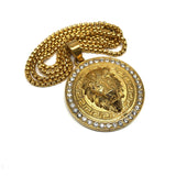 24in 3mm Rolo Chain With Lion Versatchi Pendant STL_036 - WORLDSTARBLING