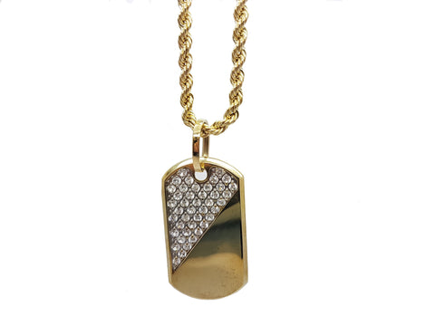 Rope Chain 4.0MM 10K With Armytag en OR 10K MNG-025 - WORLDSTARBLING
