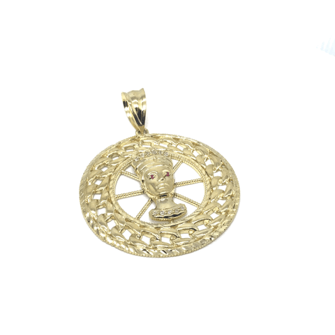 10K Yellow Gold Cuban Link Pendant CLP_004 - WORLDSTARBLING