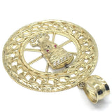 10K Yellow Gold Cuban Link Pendant CLP_004 - WORLDSTARBLING