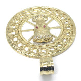 10K Yellow Gold Cuban Link Pendant CLP_004 - WORLDSTARBLING