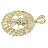10K Yellow Gold Cuban Link Pendant CLP_004 - WORLDSTARBLING