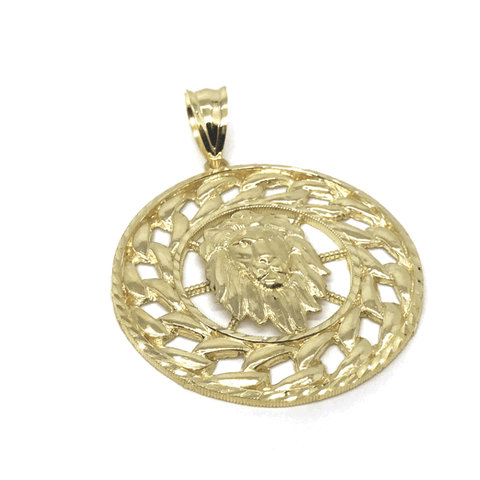 10K Yellow Gold Cuban Link Pendant CLP_005 - WORLDSTARBLING