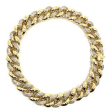 10K Yellow Gold 1.12CT Diamond Cuban Link Bracelet DBG-002 - WORLDSTARBLING