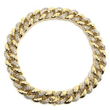 10K Yellow Gold 1.12CT Diamond Cuban Link Bracelet DBG-002 - WORLDSTARBLING