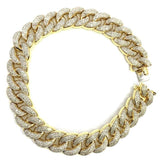 10K Yellow Gold 4.31CT Diamond Cuban Link Bracelet DBG-004 - WORLDSTARBLING