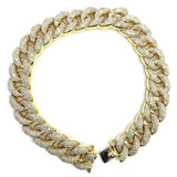 10K Yellow Gold 4.31CT Diamond Cuban Link Bracelet DBG-004 - WORLDSTARBLING
