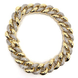10K Yellow Gold 2.26CT Diamond Cuban Link Bracelet DBG-005 - WORLDSTARBLING