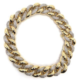 10K Yellow Gold 2.26CT Diamond Cuban Link Bracelet DBG-005 - WORLDSTARBLING