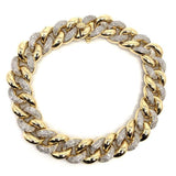 10K Yellow Gold 2.26CT Diamond Cuban Link Bracelet DBG-005 - WORLDSTARBLING