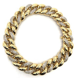 10K Yellow Gold 1.39CT Diamond Cuban Link Bracelet DBG-006 - WORLDSTARBLING