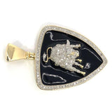 10K Yellow Gold 44MM 0.82 CT Diamond Bull Pendant DPG-011 - WORLDSTARBLING